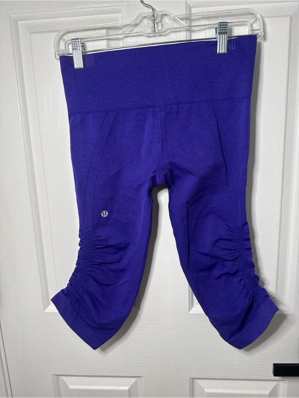 lululemon athletica Deep Purple Cropped Ruched Leggings